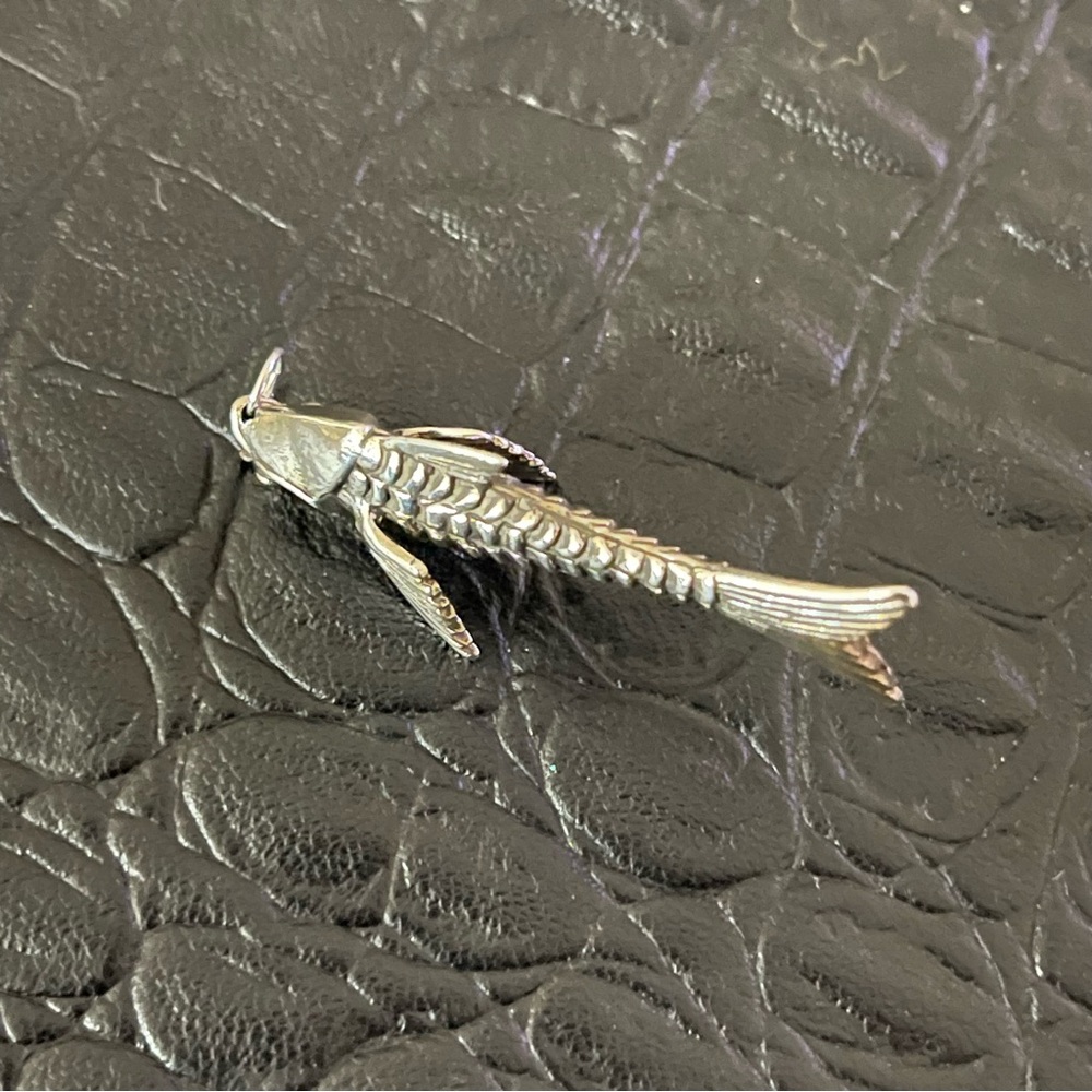 Unique Solid Cast Sterling Silver 925 Fish - image 4
